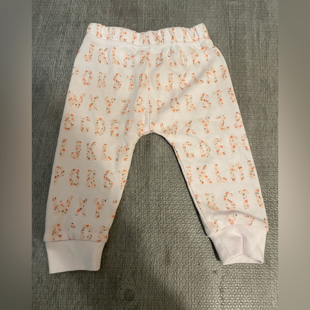 Lila & Jack Letter pants. Baby size 6-9 months.